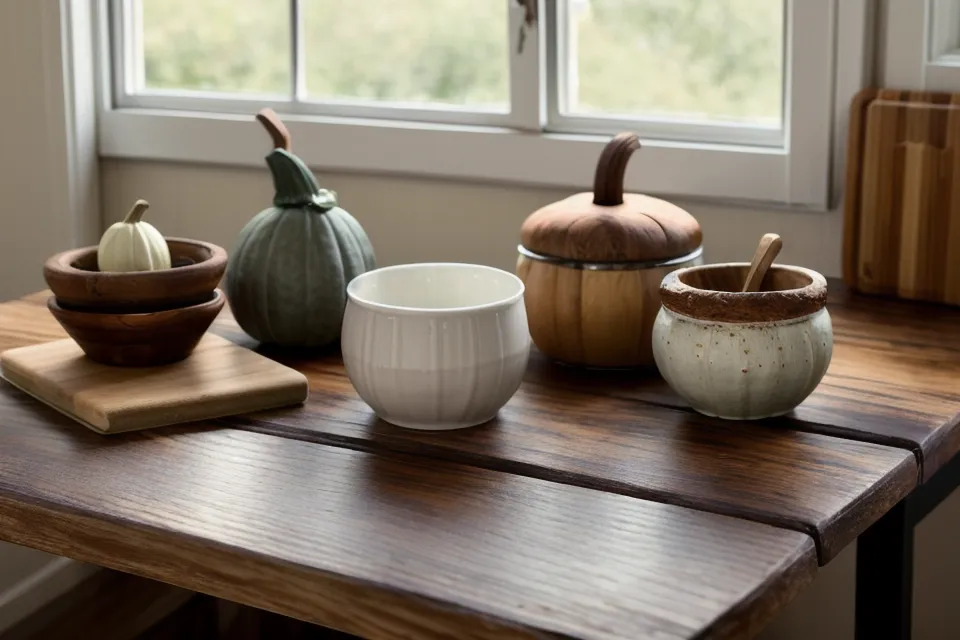 Mano sobre mesa de madera junto a un mate y un cuaderno de notas