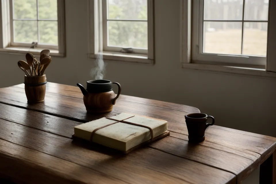 Tablet con un curso online en la mesada de una cocina familiar.