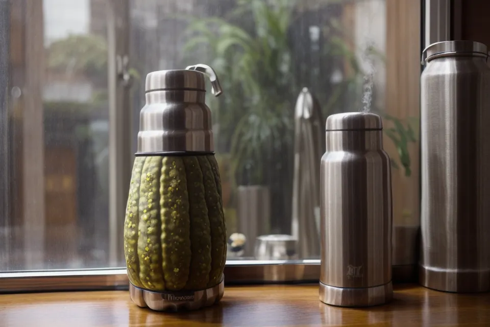 Mate argentino sobre la mesada en una tarde lluviosa y tranquila.